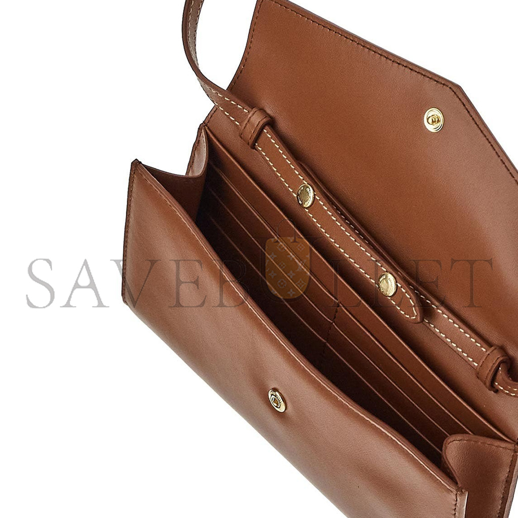 M*um*u leather with strap wallet 5mt025 (19*9.5*2cm)